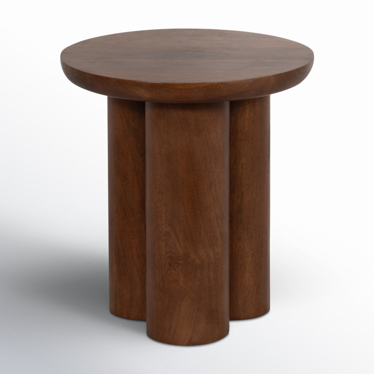 Faustine Solid Wood End Table Joss Main Color Brown